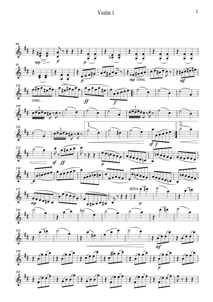 Tchaikowsky Waltz of the Flowers from The Nutcracker, for string quartet, CT002 String Quartet scores gallery preview page 4