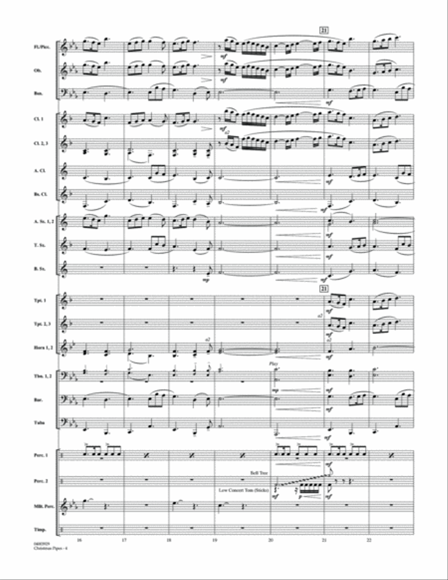 Christmas Pipes - Conductor Score (Full Score) Concert Band scores gallery preview page 4