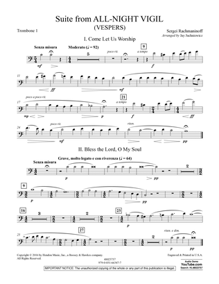 Suite from All-Night Vigil (Vespers) - Trombone 1
