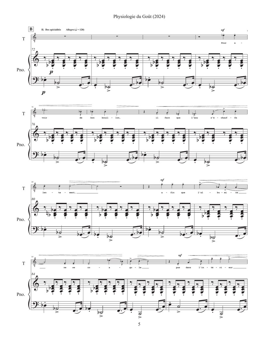 Physiologie du Goût (2024) Chamber Music scores gallery preview page 5