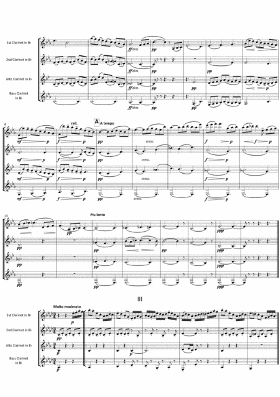 Quartet No. 3 Bass Clarinet scores gallery preview page 4