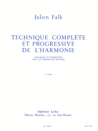 Book cover for Complete And Progressive Technique Of The Harmony - Vol. 2