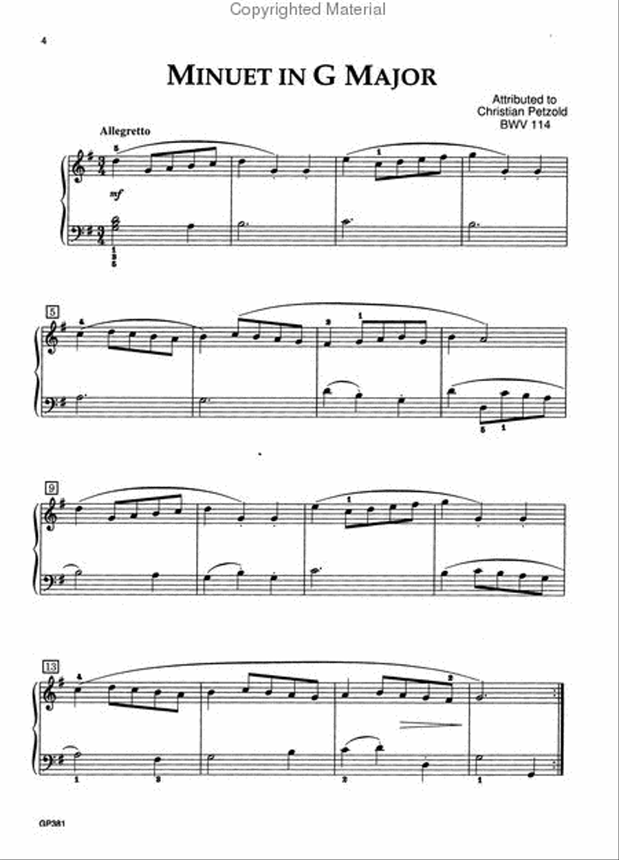 Selections From The Notebook For Anna Magdalena Bach Piano Solo scores gallery preview page 2
