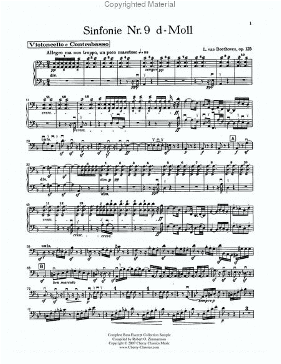 Complete Collection of Bass Excerpts Set of Parts scores gallery preview page 3
