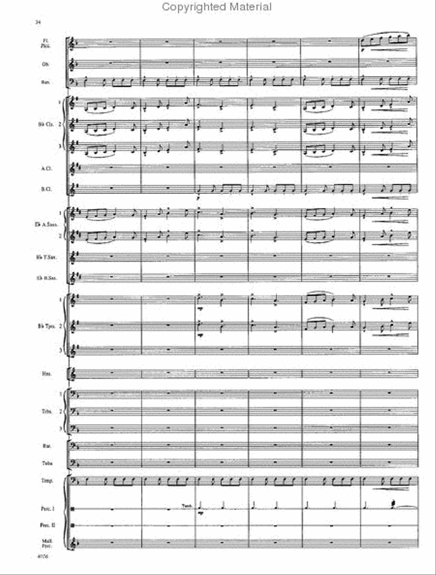 West Highlands Sojourn Concert Band scores gallery preview page 35