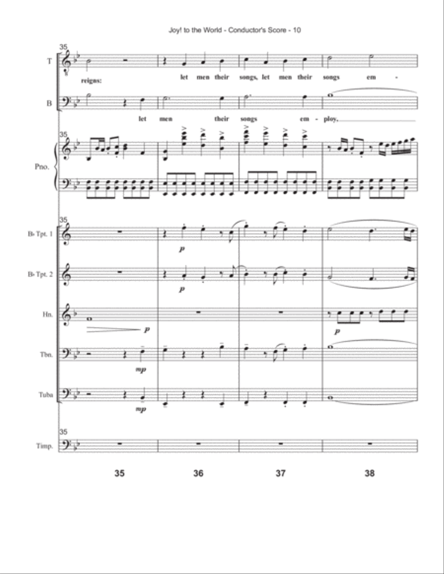 Joy! to the World - Brass and Percussion Score and Parts Choir scores gallery preview page 13