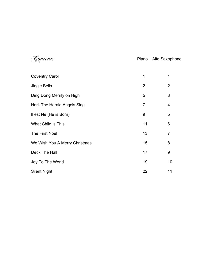 Christmas Duets for Alto Saxophone & Piano: 11 Traditional Carols Woodwind Duet scores gallery preview page 5