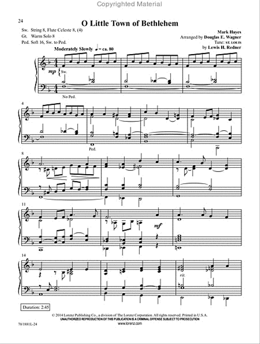 Mark Hayes: Carols for Organ, Vol. 2 Organ Solo scores gallery preview page 6