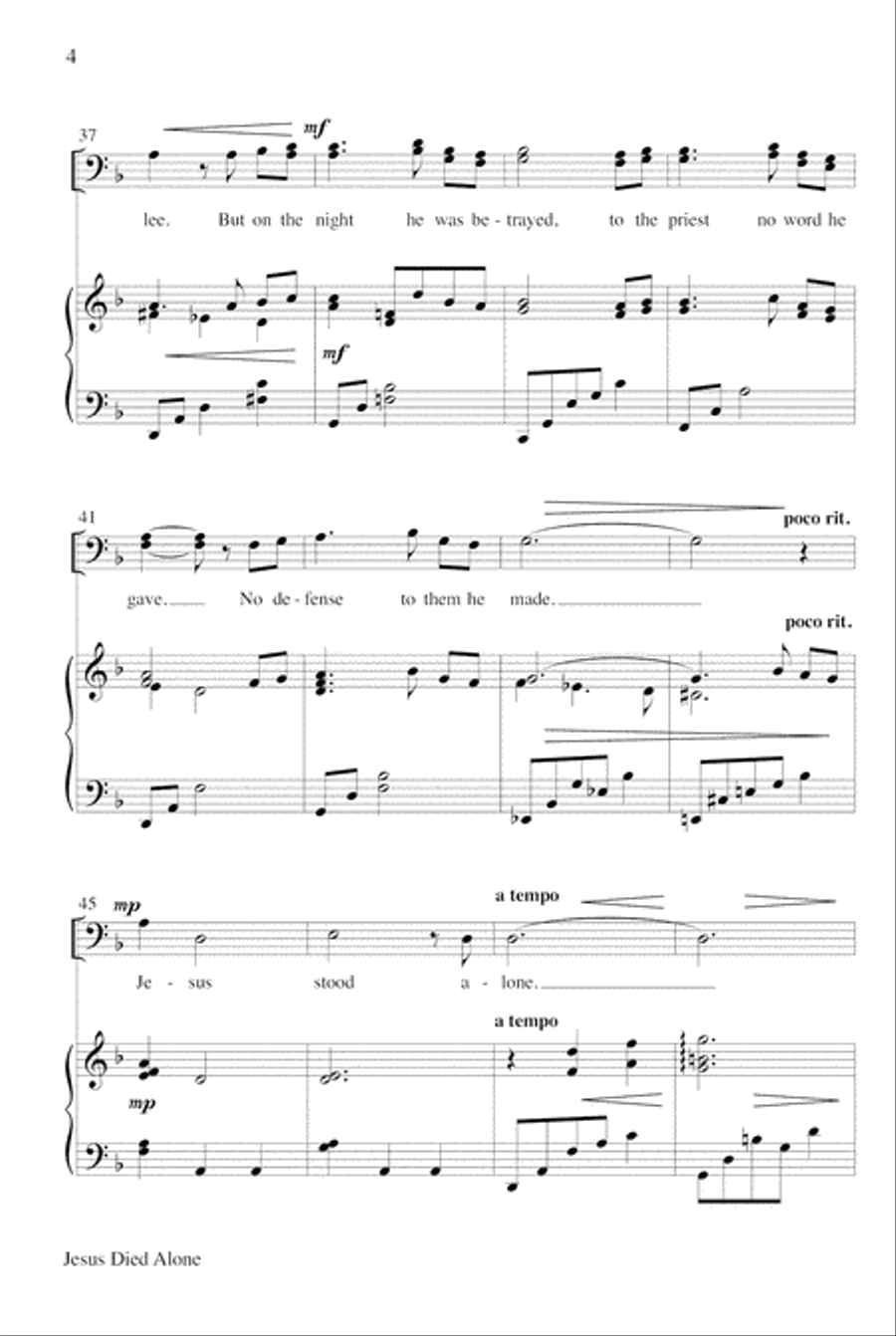 Jesus Died Alone 4-Part scores gallery preview page 5