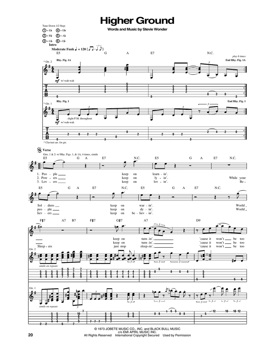 Higher Ground Acoustic Guitar scores gallery preview page 1