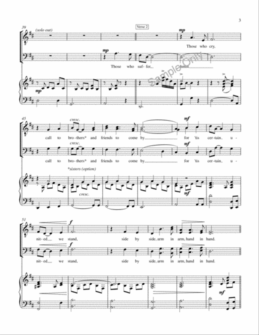 Song For Peace 3-Part scores gallery preview page 4