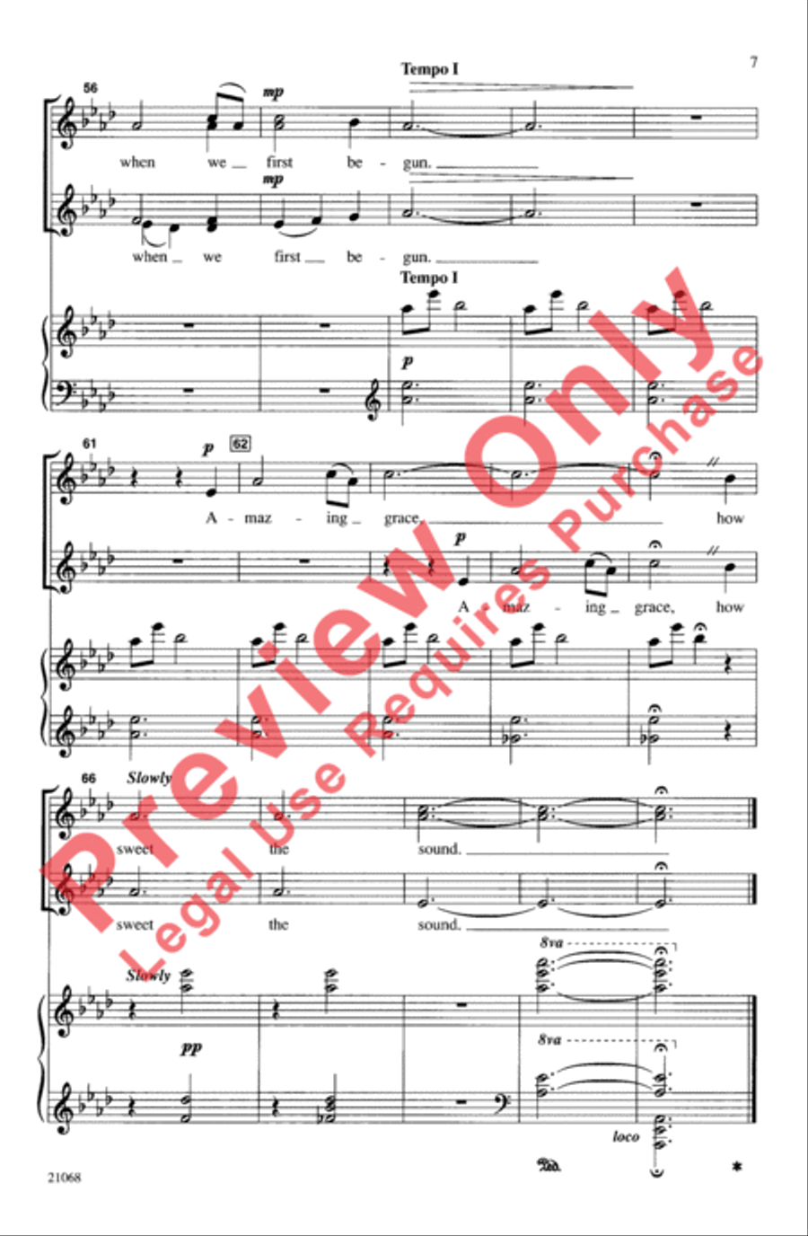 Amazing Grace Women's Choir scores gallery preview page 7