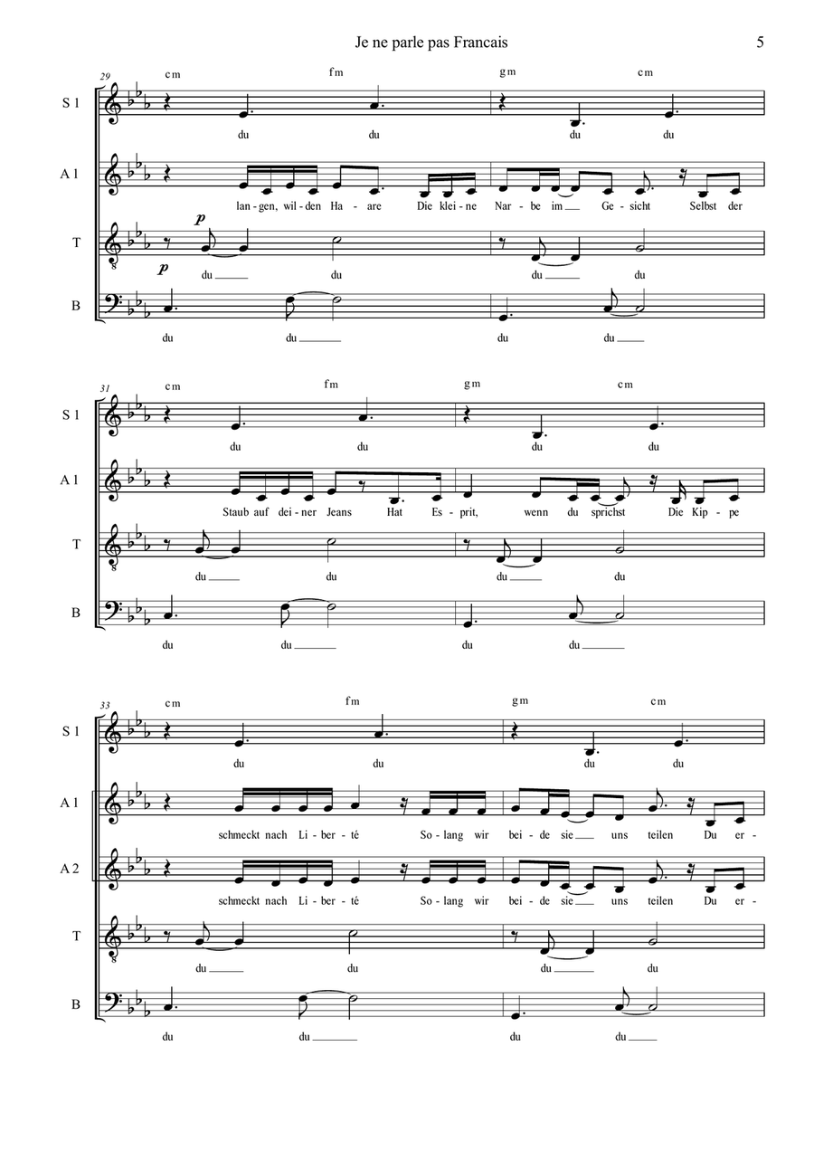 Je Ne Parle Pas Francais Divisi scores gallery preview page 5