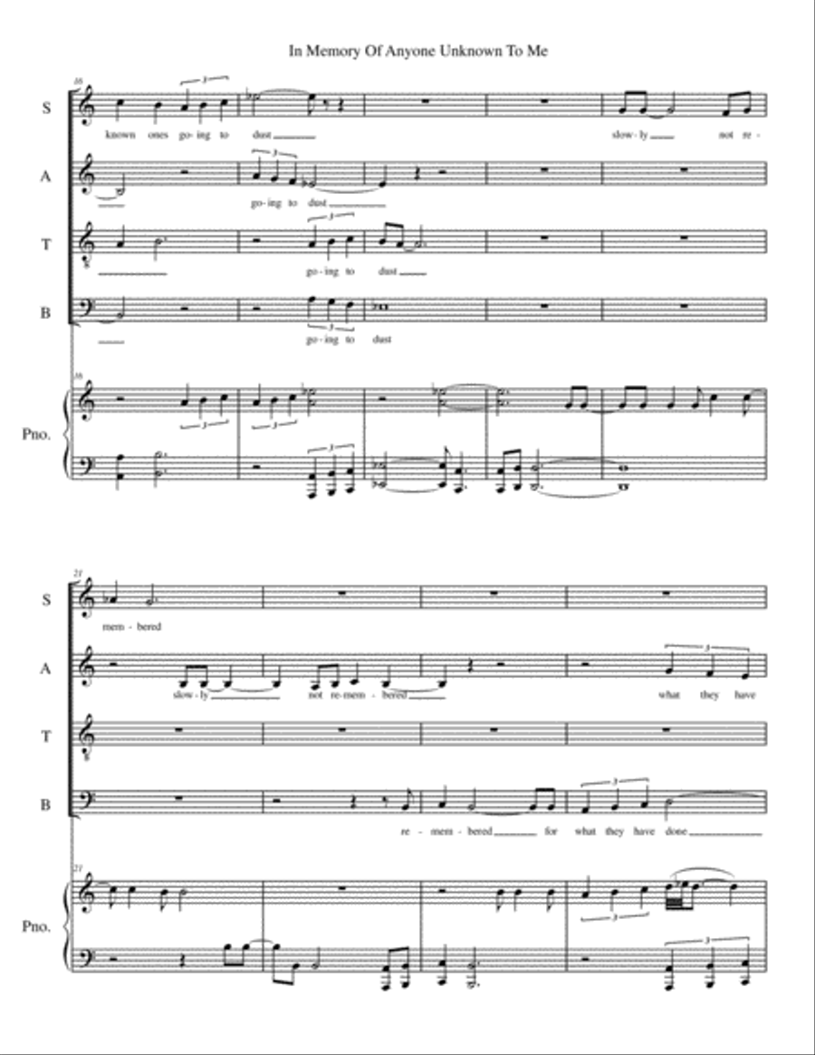 In Memory 4-Part scores gallery preview page 5