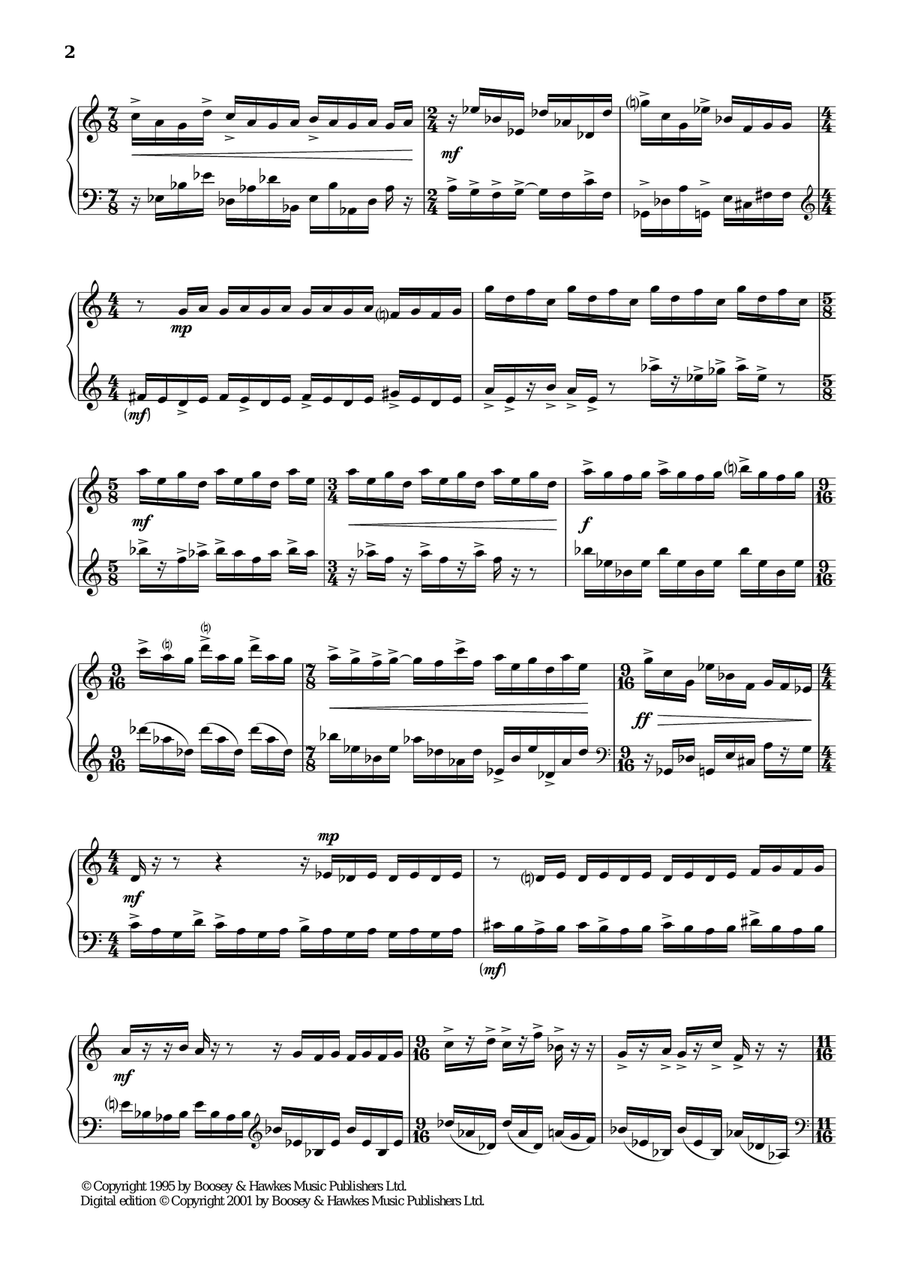Eight Pattern Preludes, 1. Moto Perpetuo Piano Solo scores gallery preview page 2