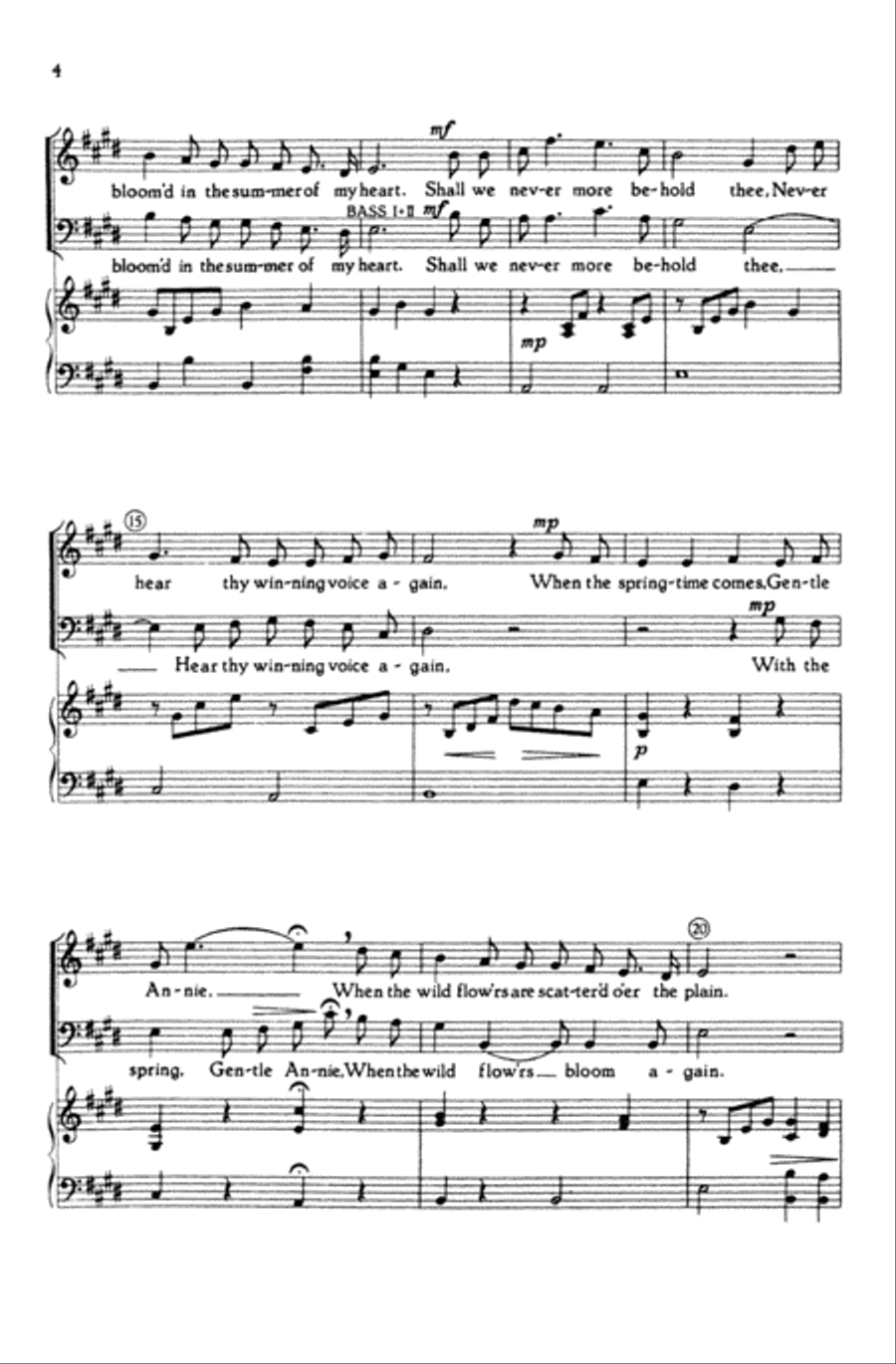 Gentle Annie Men's Choir scores gallery preview page 9