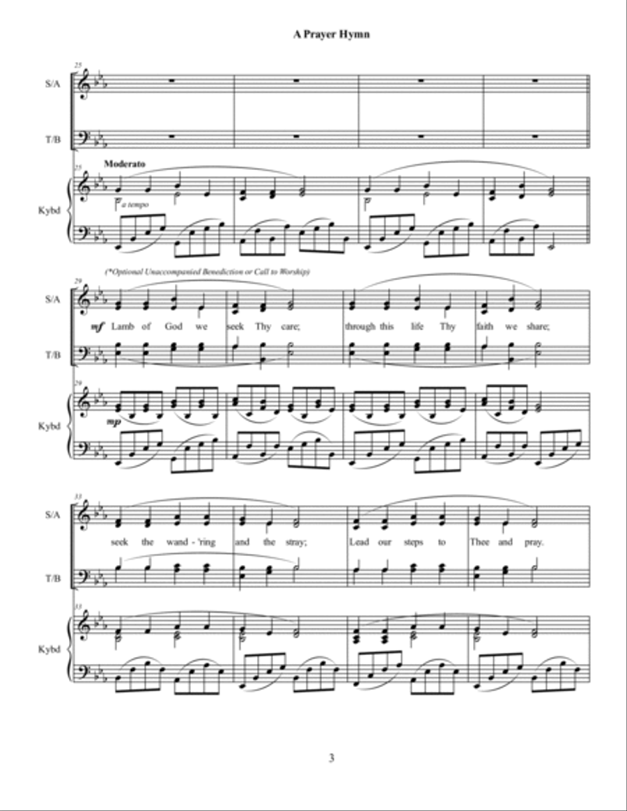 A Prayer Hymn 4-Part scores gallery preview page 3
