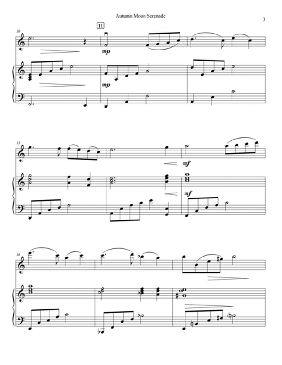 Autumn Moon Serenade - Violin & Piano image number null