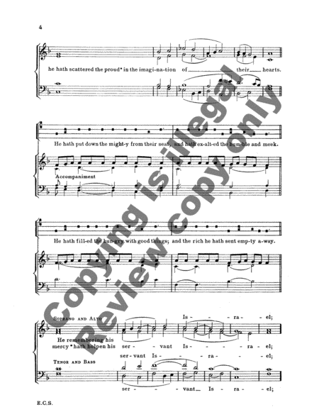 Magnificat, Nunc Dimittis, Tone 6 by Eduardo Torres Choir - Sheet Music
