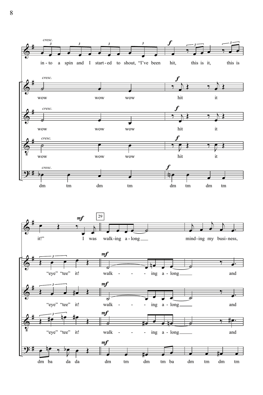 Orange Colored Sky 4-Part scores gallery preview page 6