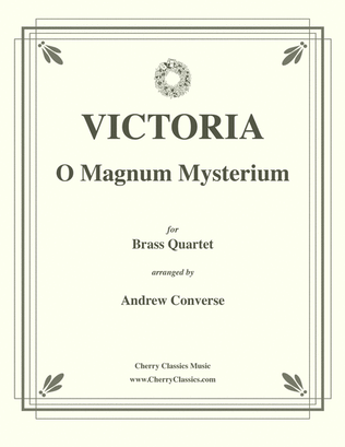 Book cover for O Magnum Mysterium for Brass Quartet