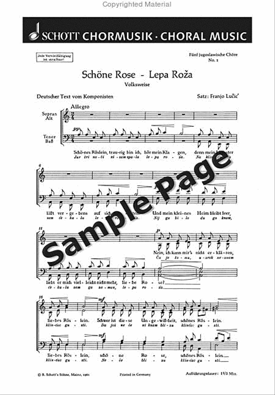 Schone Rose Mixed Choir scores gallery preview page 2