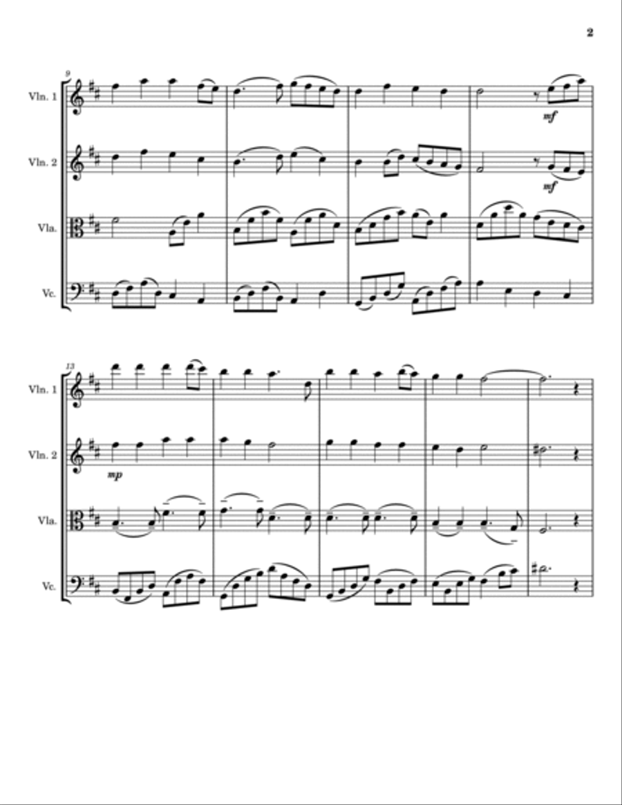As The Deer String Quartet scores gallery preview page 2