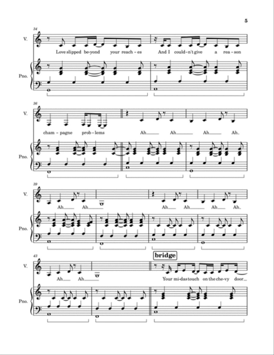 Champagne Problems Voice scores gallery preview page 5