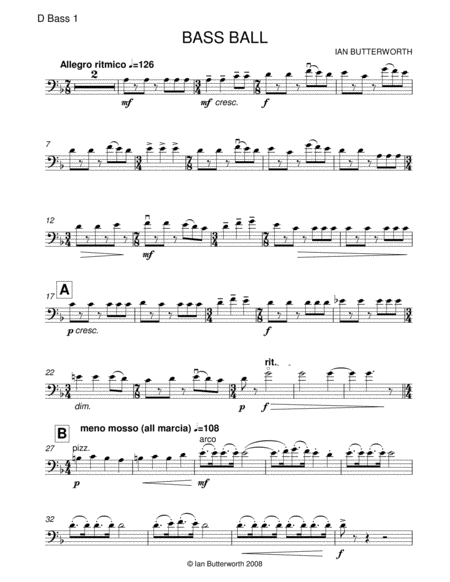 IAN BUTTERWORTH Bass Ball (Double Bass ensemble) image number null