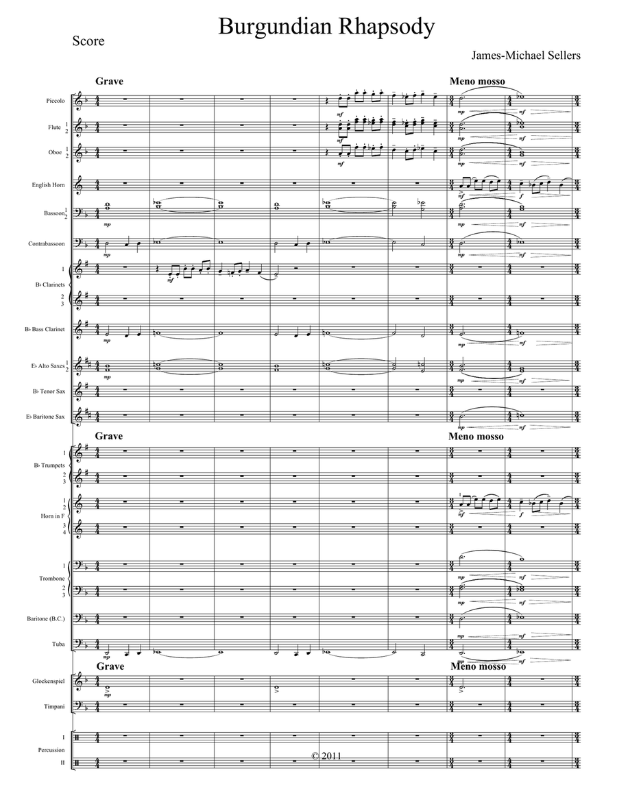 Burgundian Rhapsody Burgundian Rhapsody Concert Band scores gallery preview page 3