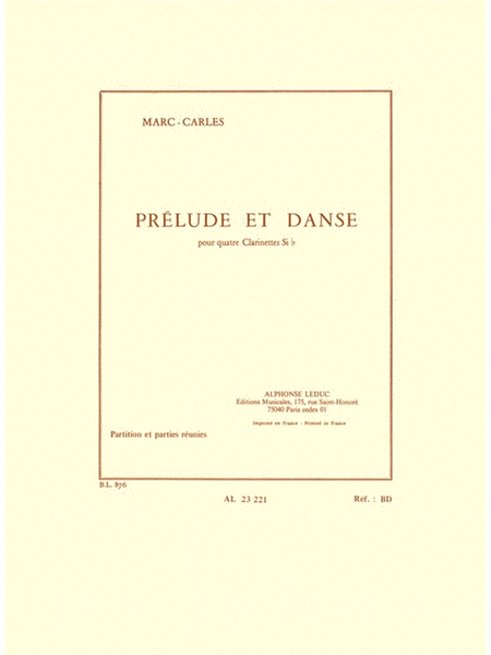 Prelude Et Danse (clarinets 4)