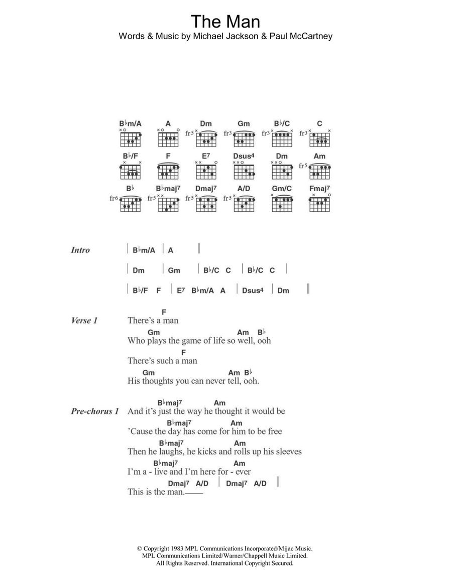 The Man Acoustic Guitar scores gallery preview page 1