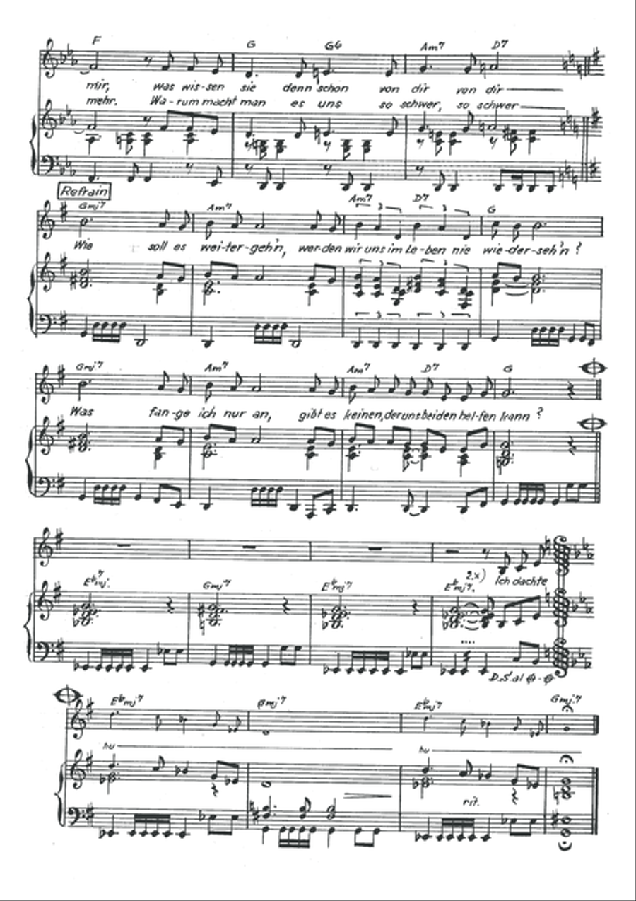 Wie soll es weitergehn Piano, Vocal scores gallery preview page 4