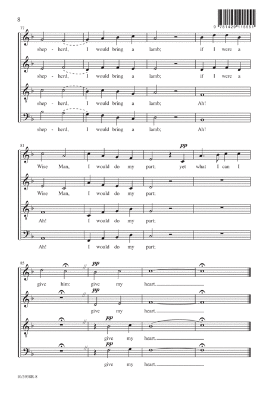 In the Bleak Midwinter Divisi scores gallery preview page 8