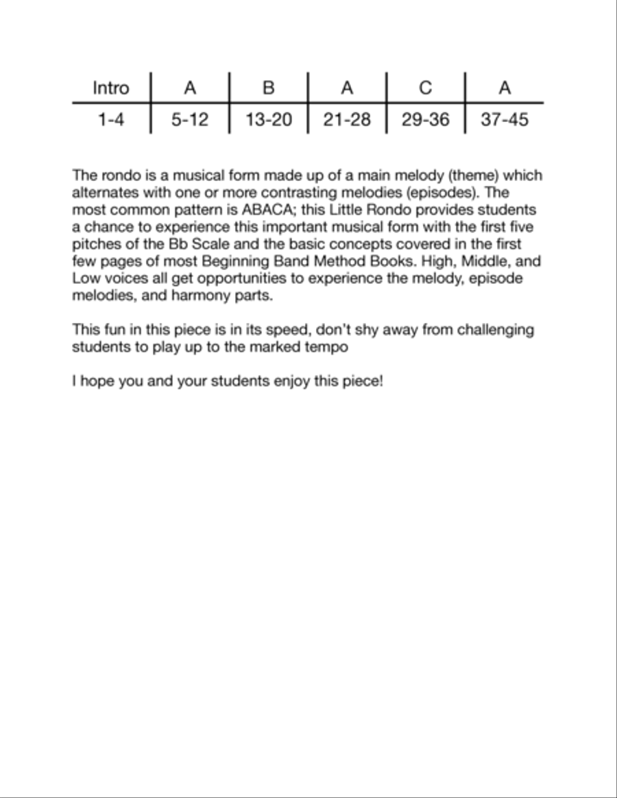 Le Petit Rondo Le Petit Rondo Concert Band scores gallery preview page 3