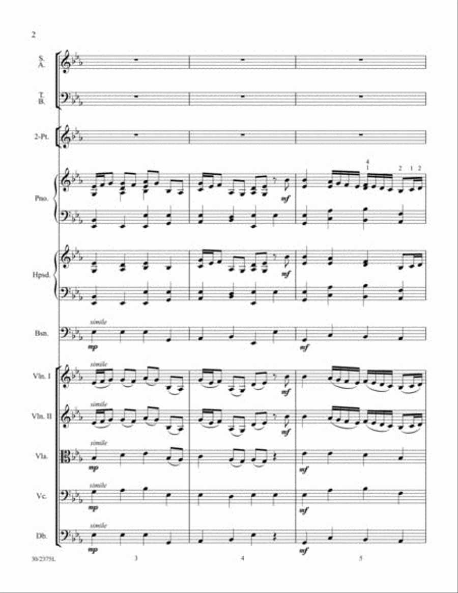O Come, Little Children - Instrumental Ensemble Score and Parts Choir scores gallery preview page 2