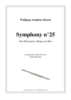 Book cover for Symphony n°25 by Mozart (first movement) - for Flute Choir