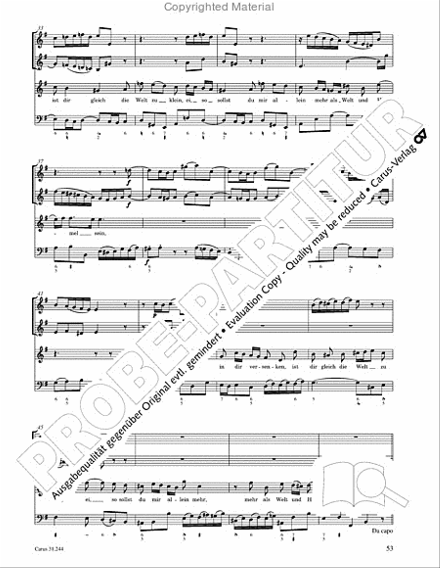 St. Matthew Passion (Matthaus-Passion) 4-Part scores gallery preview page 55