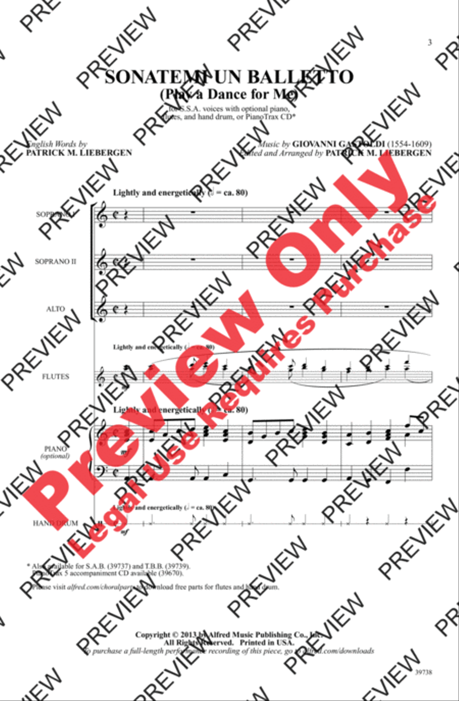 Sonatemi un Balletto Women's Choir scores gallery preview page 3