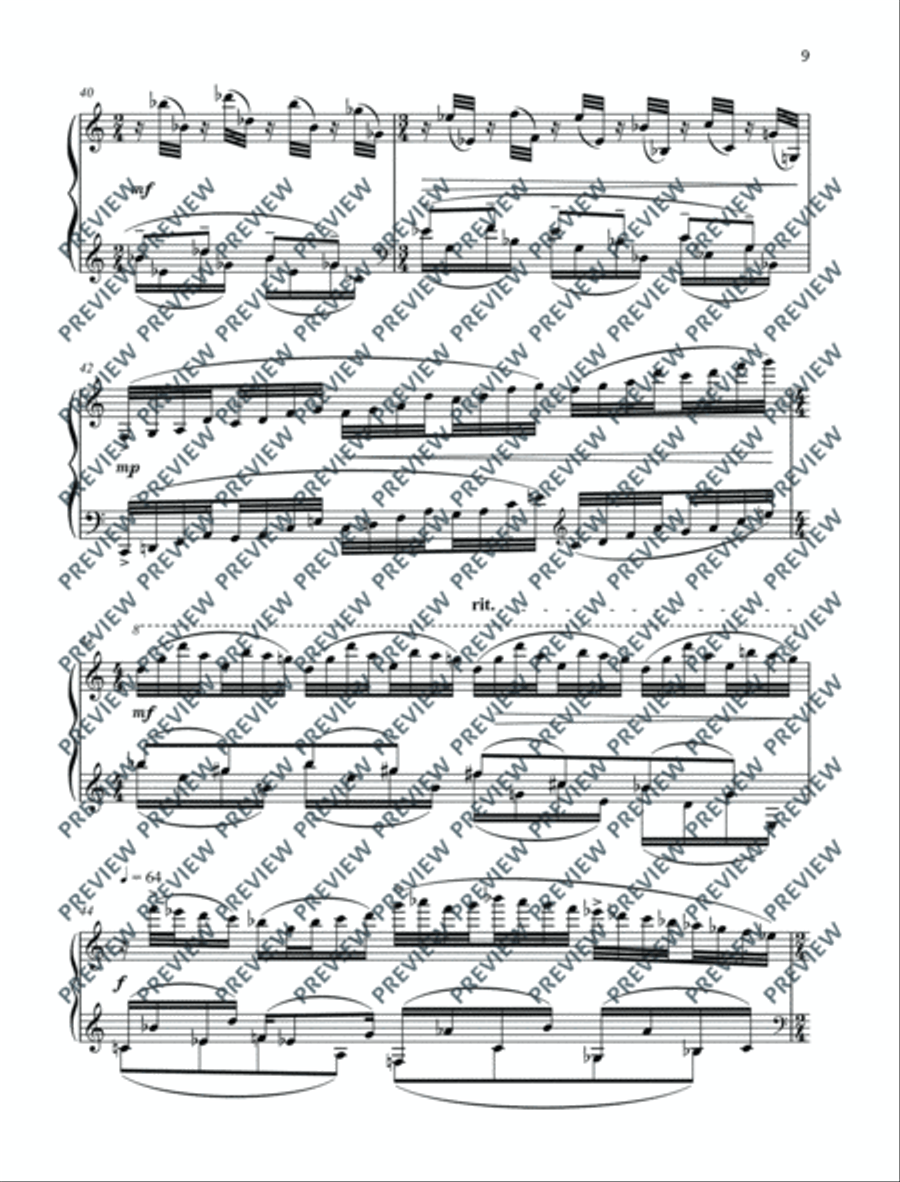 Falling Flowers Piano Solo scores gallery preview page 10