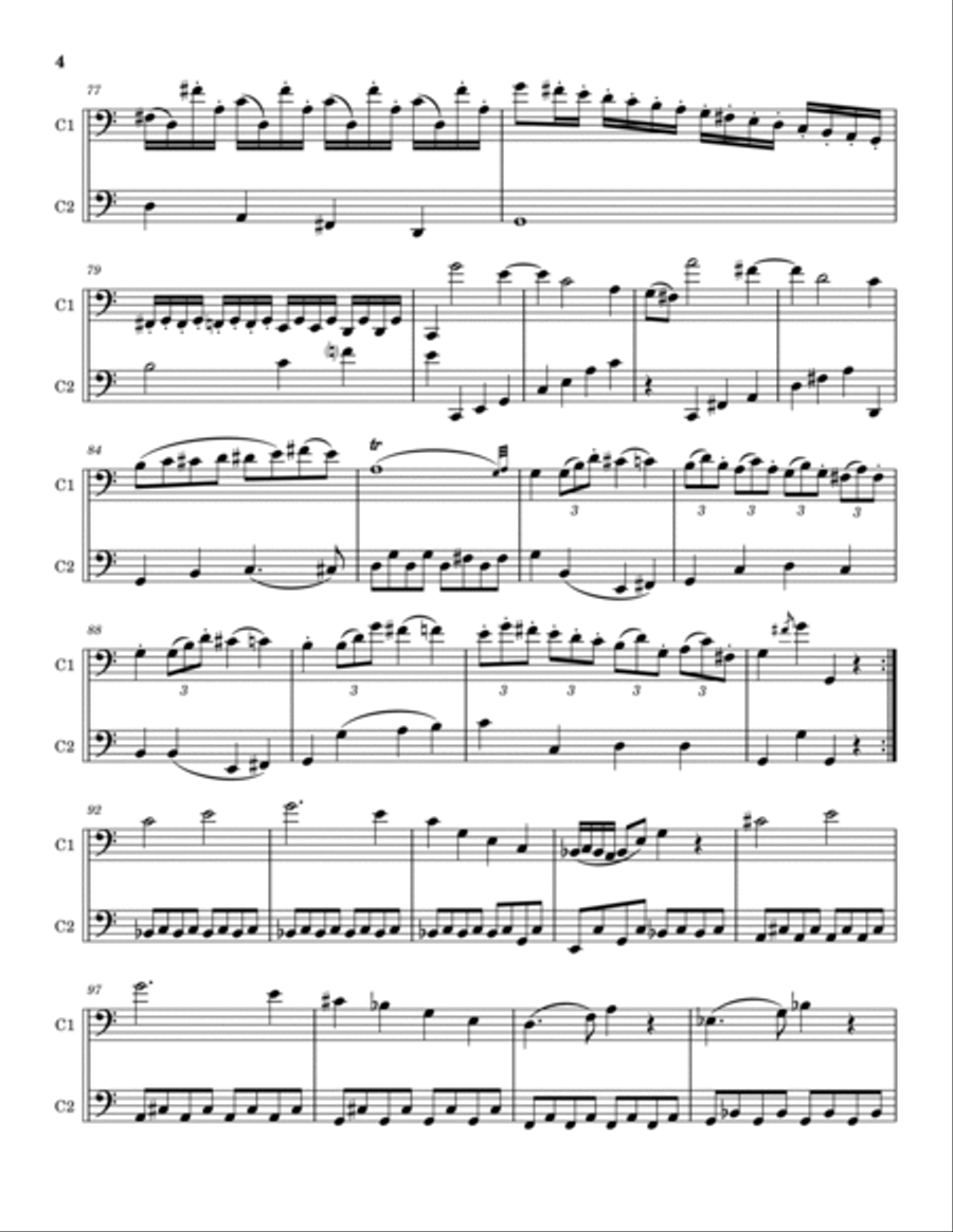 Cello Sonata Op. 43 No. 2 String Duet scores gallery preview page 4