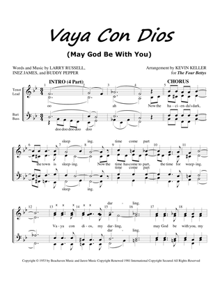 Vaya Con Dios (may God Be With You)