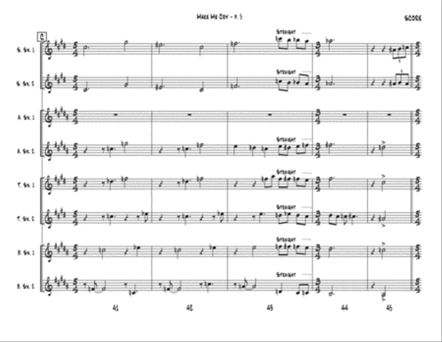 Make Me Cry Woodwind Ensemble scores gallery preview page 5