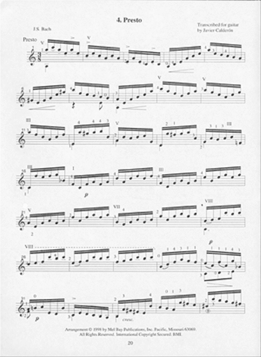 J. S. Bach Transcriptions for Classic Guitar Acoustic Guitar scores gallery preview page 3
