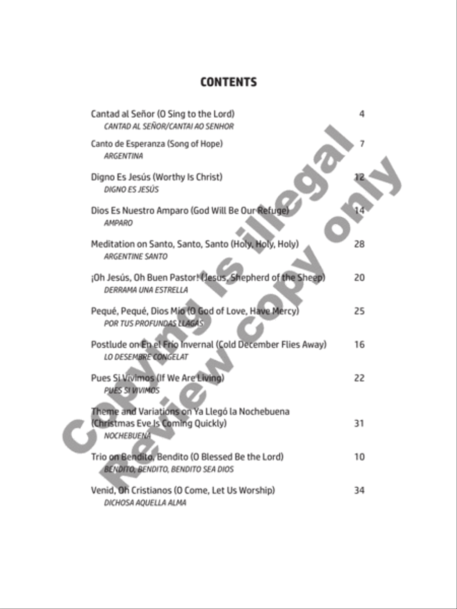 Cantad al Señor: 12 Spanish and Latin American Hymn Settings for Organ Organ Solo scores gallery preview page 17