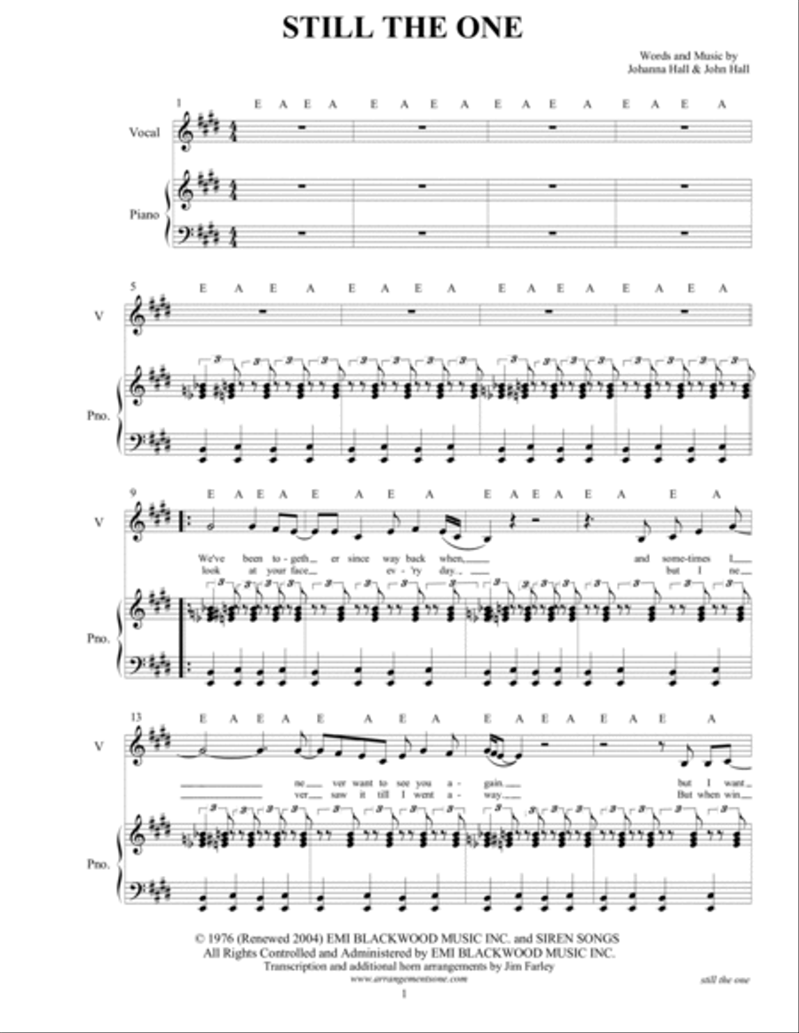 Still The One Voice scores gallery preview page 3