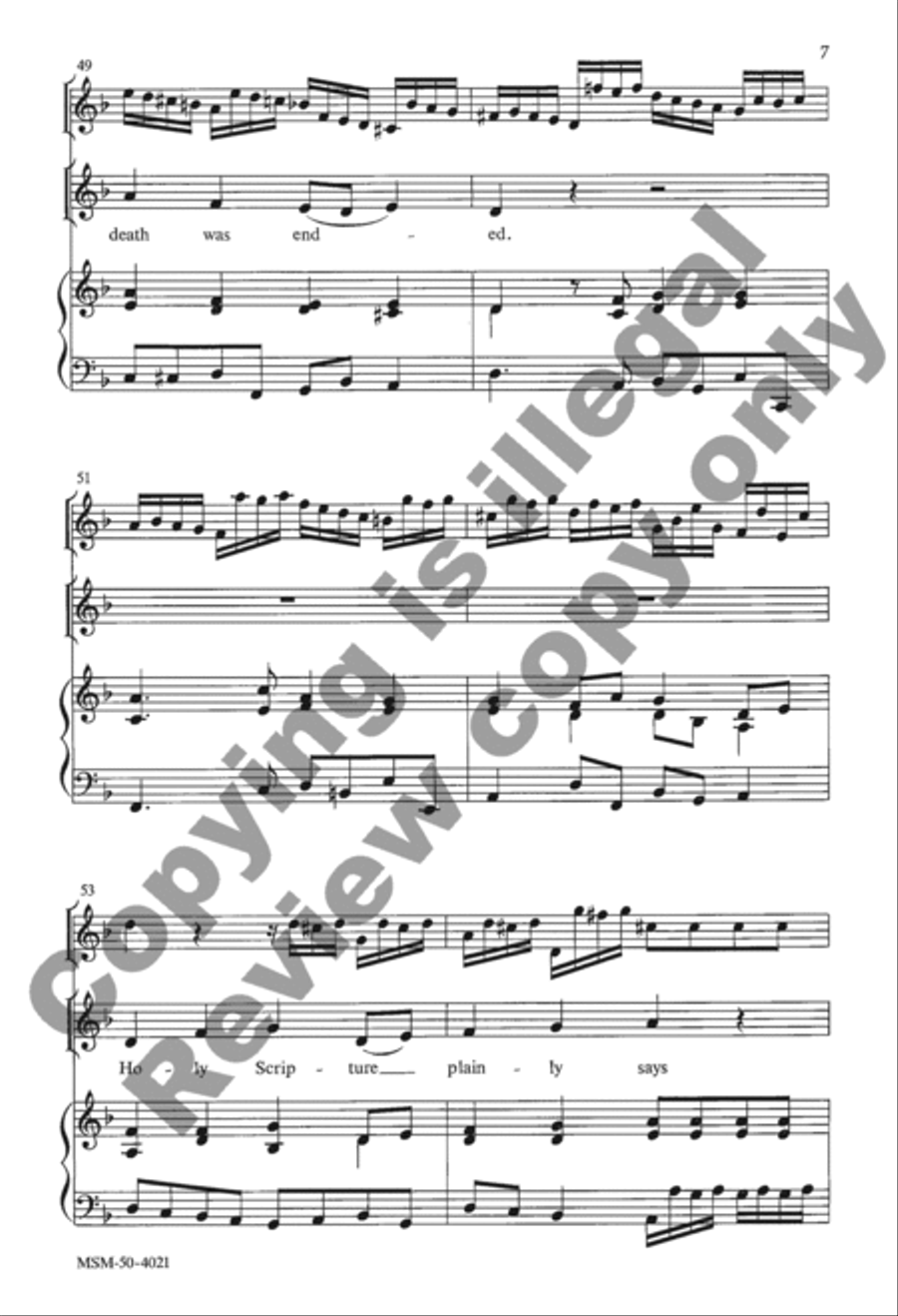 Christ Jesus Lay in Death's Strong Bands 4-Part scores gallery preview page 17