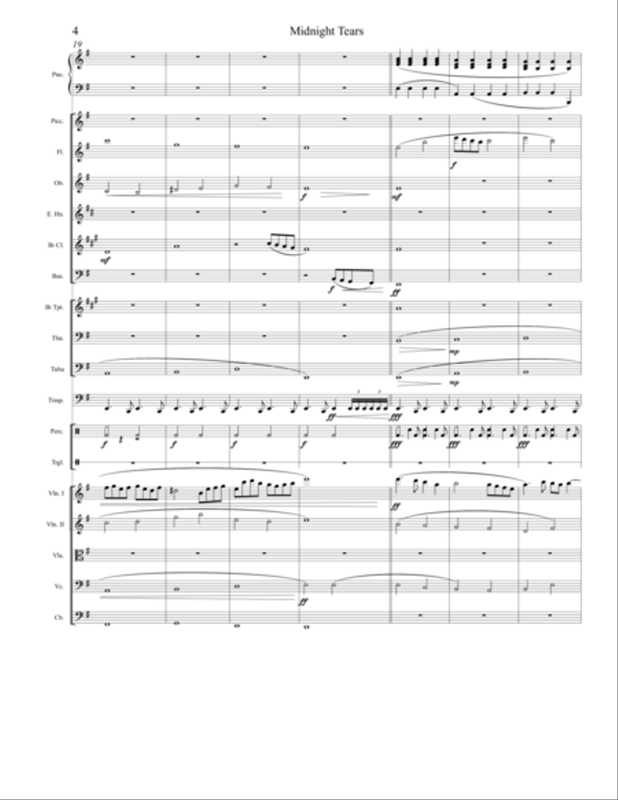 Midnight Tears - For Orchestra Full Orchestra scores gallery preview page 4