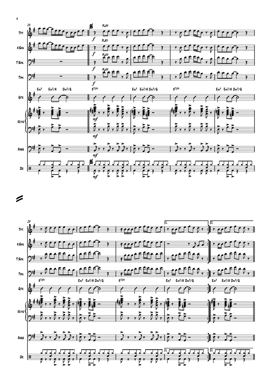Senorita Senorita Jazz Ensemble scores gallery preview page 4
