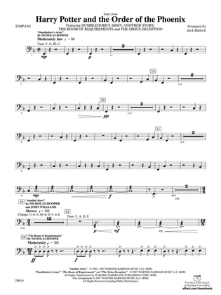 Harry Potter and the Order of the Phoenix, Suite from: Timpani